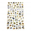 Sticker, Summer/Blatt , gold-schwarz